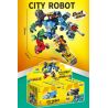 PanlosBrick 633074 Panlos Brick 633074 non  ROBOT THÀNH PHỐ 8 KẾT HỢP bộ đồ chơi xếp lắp ráp ghép mô hình City 732 khối