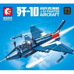 SEMBO 202188 non  MÁY BIỂU DIỄN DUYỆT BINH J-10 bộ đồ chơi xếp lắp ráp ghép mô hình Military Army J-10 FIGHTER Quân Sự Bộ Đội 705 khối