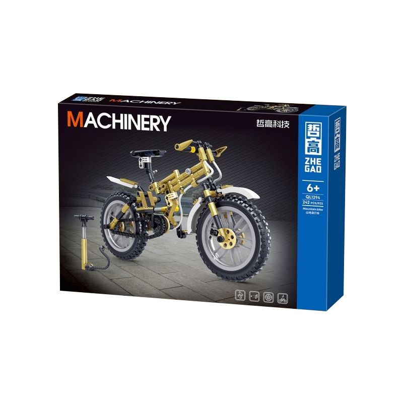 ZHEGAO QL1294 1294 non  GAUDI XE ĐẠP LEO NÚI bộ đồ chơi xếp lắp ráp ghép mô hình  MOUNTAIN BIKE Kỹ Thuật Công Nghệ Cao Mô Hình Phương Tiện 242 khối