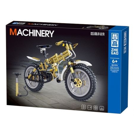 ZHEGAO QL1294 1294 non  GAUDI XE ĐẠP LEO NÚI bộ đồ chơi xếp lắp ráp ghép mô hình  MOUNTAIN BIKE Kỹ Thuật Công Nghệ Cao Mô Hình Phương Tiện 242 khối