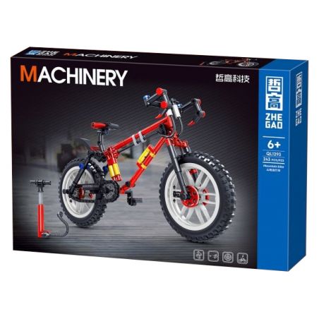 ZHEGAO QL1293 1293 non  NHẢY XE ĐẠP LEO NÚI bộ đồ chơi xếp lắp ráp ghép mô hình  MOUNTAIN BIKE Kỹ Thuật Công Nghệ Cao Mô Hình Phương Tiện 243 khối