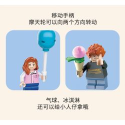 JAKI JK2180 2180 non  CÔNG VIÊN GIẢI TRÍ XIXI VÒNG ĐU QUAY YANGGUAN CẦU VỒNG TÔ CẢN NĂNG ĐỘNG bộ đồ chơi xếp lắp ráp ghép mô hình Creator 3 In 1 Sáng Tạo Với 3 Mẫu