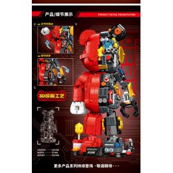 LEYI 78001 78002 78003 non  CON GẤU bộ đồ chơi xếp lắp ráp ghép mô hình 852 khối