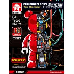 LEYI 78001 78002 78003 non  CON GẤU bộ đồ chơi xếp lắp ráp ghép mô hình 852 khối