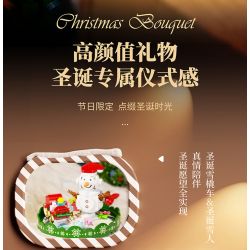 SEMBO 605027 non  ĐỒNG HỒ CÁT GIÁNG SINH bộ đồ chơi xếp lắp ráp ghép mô hình Christmas CHRISTMAS HOURGLASS