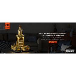 FUNWHOLE F9008 9008 non  NGỌN HẢI ĐĂNG ALEXANDRIA bộ đồ chơi xếp lắp ráp ghép mô hình Creator Expert THE LIGHTHOUSE OF ALEXANDRIA Chuyên Gia Sáng Tạo 1677 khối