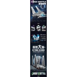 JIESTAR 67108 non  TÀU CON THOI CHỞ HÀNG HẠNG ZETA CỦA STAR CARRIER bộ đồ chơi xếp lắp ráp ghép mô hình Star Wars CARGO SHUTTLE(ZETA-CLASS HEAVY SHUTTLE) Chiến Tranh Giữa Các Vì Sao 4533 khối
