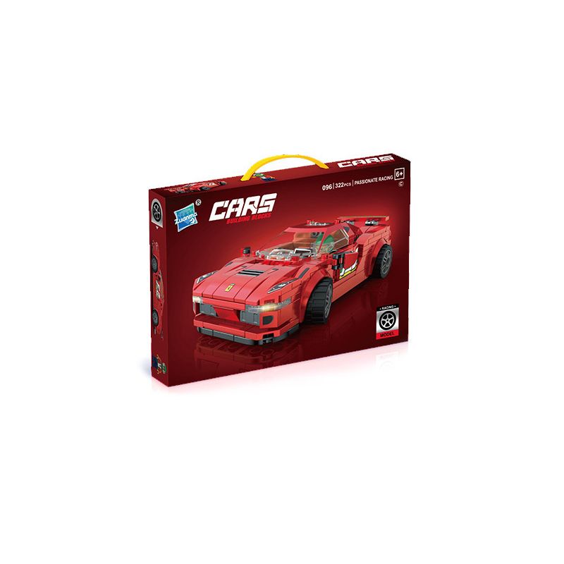 ZUANMA 096C non  FERRARI bộ đồ chơi xếp lắp ráp ghép mô hình Speed Champions Racing Cars Đua Xe Công Thức 322 khối