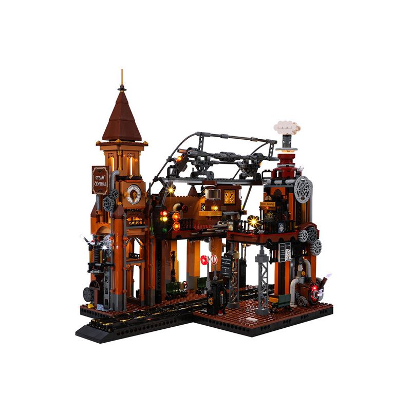 FUNWHOLE F9007 9007 non  GA XE LỬA STEAMPUNK bộ đồ chơi xếp lắp ráp ghép mô hình Creator Expert Chuyên Gia Sáng Tạo 1843 khối