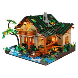 FUNWHOLE FH9004 9004 non  NHÀ BÊN HỒ bộ đồ chơi xếp lắp ráp ghép mô hình Creator Expert Chuyên Gia Sáng Tạo 1969 khối