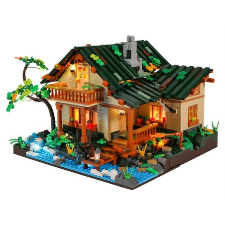 FUNWHOLE FH9004 9004 non  NHÀ BÊN HỒ bộ đồ chơi xếp lắp ráp ghép mô hình Creator Expert Chuyên Gia Sáng Tạo 1969 khối