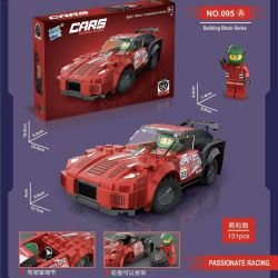 ZUANMA 095A non  FERRARI 458 bộ đồ chơi xếp lắp ráp ghép mô hình Speed Champions Racing Cars Đua Xe Công Thức 151 khối