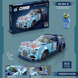 ZUANMA 094B non  SIÊU XE BUGATTI bộ đồ chơi xếp lắp ráp ghép mô hình Speed Champions Racing Cars Đua Xe Công Thức 211 khối