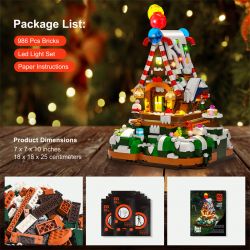 FUNWHOLE F9009 9009 non  NHÀ KẸO bộ đồ chơi xếp lắp ráp ghép mô hình Christmas Giáng Sinh 986 khối