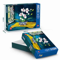 ZHEGAO 00388 non  BONSAI PHONG LAN THUNG LŨNG TRỐNG bộ đồ chơi xếp lắp ráp ghép mô hình Creator Sáng Tạo 574 khối