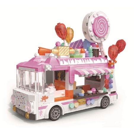 ZHEGAO 00317 non  XE KẸO bộ đồ chơi xếp lắp ráp ghép mô hình Creator Sáng Tạo 498 khối