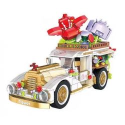 ZHEGAO 00308 non  PHAO NỔI bộ đồ chơi xếp lắp ráp ghép mô hình Creator FLOWER CAR Sáng Tạo 527 khối