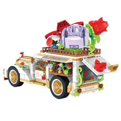 ZHEGAO 00308 non  PHAO NỔI bộ đồ chơi xếp lắp ráp ghép mô hình Creator FLOWER CAR Sáng Tạo 527 khối