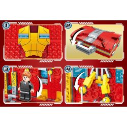 LW 2092 non  VALI NGƯỜI SẮT bộ đồ chơi xếp lắp ráp ghép mô hình Marvel Super Heroes Siêu Anh Hùng Marvel 516 khối