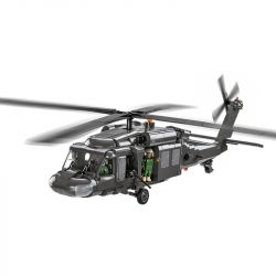 COBI CHARACTER BUILDING 5817 non  MÁY BAY TRỰC THĂNG DIỀU HÂU ĐEN tỷ lệ 1:32 bộ đồ chơi xếp lắp ráp ghép mô hình Military Army SIKORSKY UH-60 BLACK HAWK Quân Sự Bộ Đội 905 khối