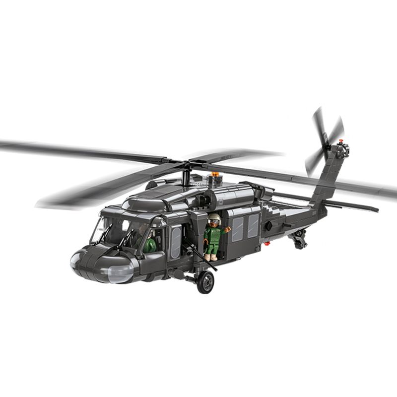 COBI CHARACTER BUILDING 5817 non  MÁY BAY TRỰC THĂNG DIỀU HÂU ĐEN tỷ lệ 1:32 bộ đồ chơi xếp lắp ráp ghép mô hình Military Army SIKORSKY UH-60 BLACK HAWK Quân Sự Bộ Đội 905 khối
