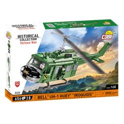 COBI CHARACTER BUILDING 2423 non  MÁY BAY TRỰC THĂNG BELL UH-1 HUEY tỷ lệ 1:32 bộ đồ chơi xếp lắp ráp ghép mô hình Military Army BELL UH-1 HUEY IROQUOIS Quân Sự Bộ Đội 656 khối