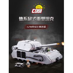 COBI CHARACTER BUILDING 2559 non  BỂ CHUỘT tỷ lệ 1:28 bộ đồ chơi xếp lắp ráp ghép mô hình Frozen PANZER VIII MAUS Nữ Hoàng Băng Giá 1605 khối