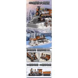 JIESTAR 59009 non  TÀU PHÍA TÂY bộ đồ chơi xếp lắp ráp ghép mô hình Creator Expert WEST TRAIN Chuyên Gia Sáng Tạo 853 khối