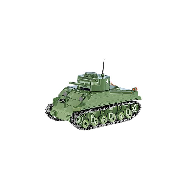 COBI CHARACTER BUILDING 2715 non  XE TĂNG SHERMAN M4A1 tỷ lệ 1:48 bộ đồ chơi xếp lắp ráp ghép mô hình Military Army Quân Sự Bộ Đội 312 khối