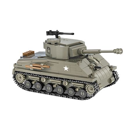 COBI CHARACTER BUILDING 2711 non  XE TĂNG SHERMAN M4A3E8 tỷ lệ 1:48 bộ đồ chơi xếp lắp ráp ghép mô hình Military Army M4A3E8 SHERMAN Quân Sự Bộ Đội 320 khối