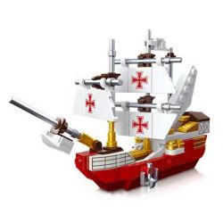 JIESTAR 36204 non  TÀU THU NHỎ SANTA MARIA bộ đồ chơi xếp lắp ráp ghép mô hình 158 khối