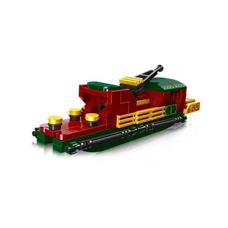 JIESTAR 36203 non  MÔ HÌNH TÀU NHỎ NANHU RED BOAT bộ đồ chơi xếp lắp ráp ghép mô hình 153 khối