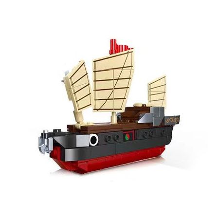 JIESTAR 36200 non  MÔ HÌNH TÀU THU NHỎ FUCHUAN CỦA HUANG bộ đồ chơi xếp lắp ráp ghép mô hình 156 khối