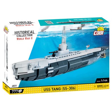 COBI CHARACTER BUILDING 4831 non  TÀU NGẦM USS TANG CỦA MỸ tỷ lệ 1:144 bộ đồ chơi xếp lắp ráp ghép mô hình Military Army USS TANG(SS-306) Quân Sự Bộ Đội 777 khối