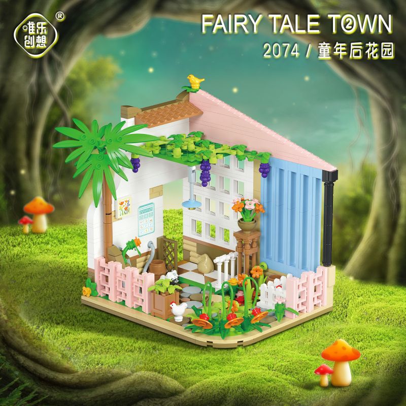 WEIGHT 2074 non  VƯƠN SAU bộ đồ chơi xếp lắp ráp ghép mô hình Creator FAIRY TALE TOWN Sáng Tạo
