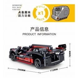 ZHEGAO QL1249 1249 non  XE THỂ THAO AUDI R18 LÙI bộ đồ chơi xếp lắp ráp ghép mô hình  Kỹ Thuật Công Nghệ Cao Mô Hình Phương Tiện 586 khối