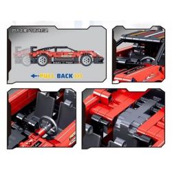 ZHEGAO QL1248 1248 non  XE THỂ THAO PAGANI LÙI bộ đồ chơi xếp lắp ráp ghép mô hình  Kỹ Thuật Công Nghệ Cao Mô Hình Phương Tiện 508 khối