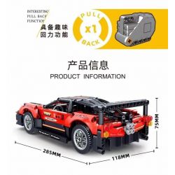 ZHEGAO QL1248 1248 non  XE THỂ THAO PAGANI LÙI bộ đồ chơi xếp lắp ráp ghép mô hình  Kỹ Thuật Công Nghệ Cao Mô Hình Phương Tiện 508 khối