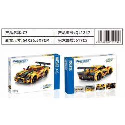 ZHEGAO QL1247 1247 non  XE THỂ THAO CORVETTE C7 LÙI bộ đồ chơi xếp lắp ráp ghép mô hình  Kỹ Thuật Công Nghệ Cao Mô Hình Phương Tiện 617 khối