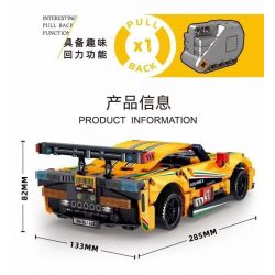 ZHEGAO QL1247 1247 non  XE THỂ THAO CORVETTE C7 LÙI bộ đồ chơi xếp lắp ráp ghép mô hình  Kỹ Thuật Công Nghệ Cao Mô Hình Phương Tiện 617 khối