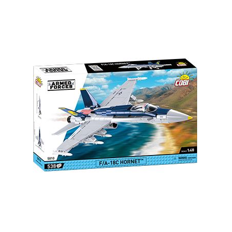 COBI CHARACTER BUILDING 5810 non  MÁY BAY TIÊM KÍCH F18C HORNET tỷ lệ 1:48 bộ đồ chơi xếp lắp ráp ghép mô hình Military Army F/A-18C HORNET Quân Sự Bộ Đội 538 khối