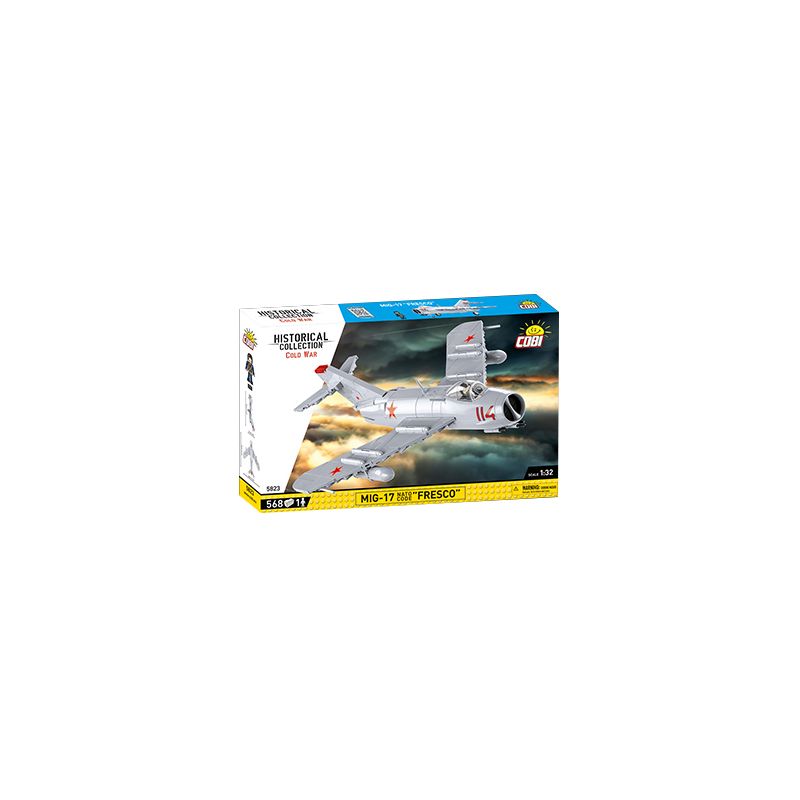 COBI CHARACTER BUILDING 5825 5823 non  TIÊM KÍCH MIG17 tỷ lệ 1:32 bộ đồ chơi xếp lắp ráp ghép mô hình Military Army MIG-17 FRESCO Quân Sự Bộ Đội 568 khối