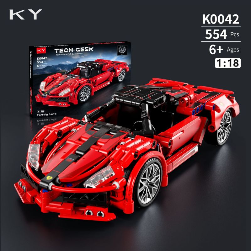 ITS K0042 0042 KUYU MOXING 10042 non  XE THỂ THAO FERRARI LÙI tỷ lệ 1:18 bộ đồ chơi xếp lắp ráp ghép mô hình  KOENIGSEGG ONE Kỹ Thuật Công Nghệ Cao Mô Hình Phương Tiện 554 khối