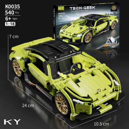 ITS K0035 0035 KUYU MOXING 10035 non  LAMBORGHINI XE THỂ THAO LÙI tỷ lệ 1:18 bộ đồ chơi xếp lắp ráp ghép mô hình  Kỹ Thuật Công Nghệ Cao Mô Hình Phương Tiện 540 khối