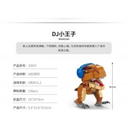 ACHKO 20037 non  HOÀNG TỬ BÉ DJ bộ đồ chơi xếp lắp ráp ghép mô hình DINOSAUR MUSICIAN 196 khối