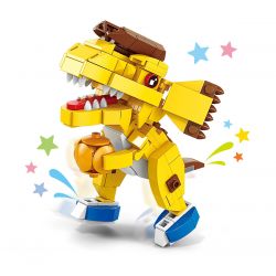 ACHKO 20033 non  UP RỔ bộ đồ chơi xếp lắp ráp ghép mô hình DINOSAUR SLAM DUNK 198 khối