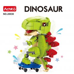 ACHKO 20030 non  NGƯỜI TRƯỢT VÁN bộ đồ chơi xếp lắp ráp ghép mô hình DINOSAUR SKATEBOARD 200 khối
