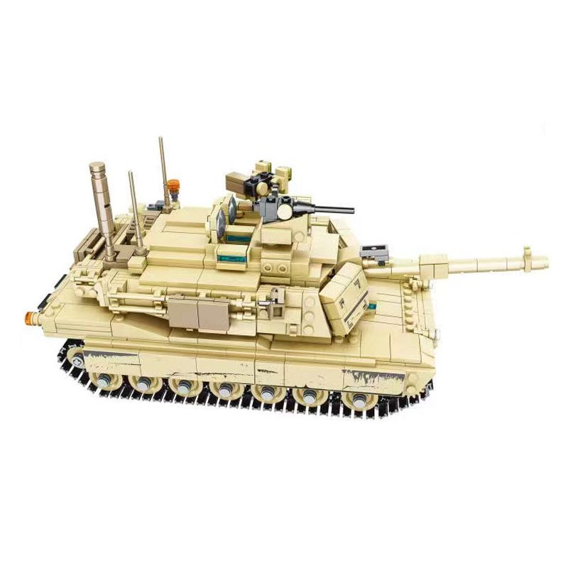 FAIR 8037 non  XE TĂNG CHIẾN ĐẤU CHỦ LỰC M1A1 bộ đồ chơi xếp lắp ráp ghép mô hình Military Army Quân Sự Bộ Đội 1235 khối