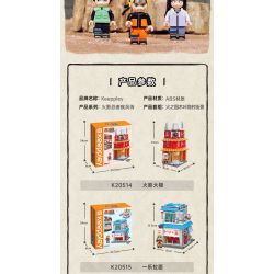 KEEPPLEY K20514 20514 non  TÒA NHÀ NARUTO QUANG CẢNH ĐƯỜNG PHỐ CỦA NGÔI LÀNG ???N GIẤU KONOHA HỎA QUỐC bộ đồ chơi xếp lắp ráp ghép mô hình