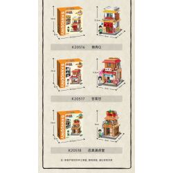 KEEPPLEY K20514 20514 non  TÒA NHÀ NARUTO QUANG CẢNH ĐƯỜNG PHỐ CỦA NGÔI LÀNG ???N GIẤU KONOHA HỎA QUỐC bộ đồ chơi xếp lắp ráp ghép mô hình